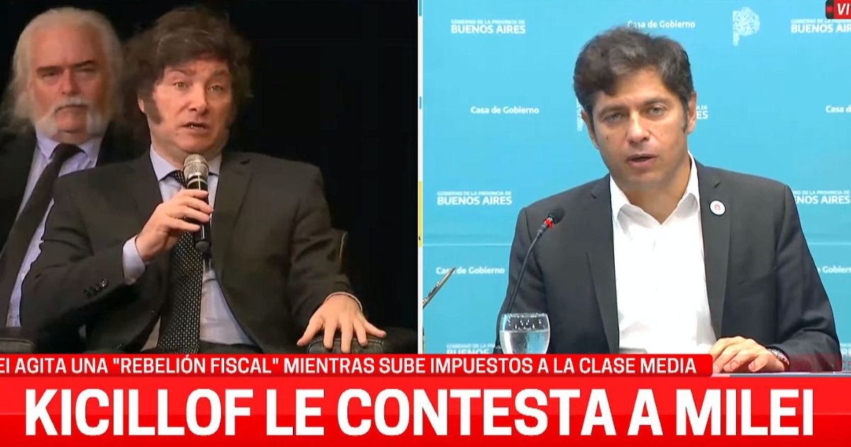 Milei vs Kicillof Ni rebelión ni relato impositivo que paguen los que