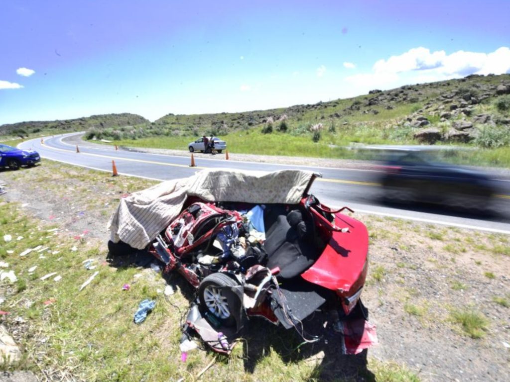 Así quedó el auto de Alejandra Bengoa que González chocó de frente en la ruta de las Altas Cumbres 