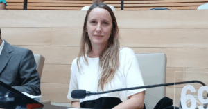 Luciana Echevarría en la sesión de la Legislatura por el presupuesto provincial 2026