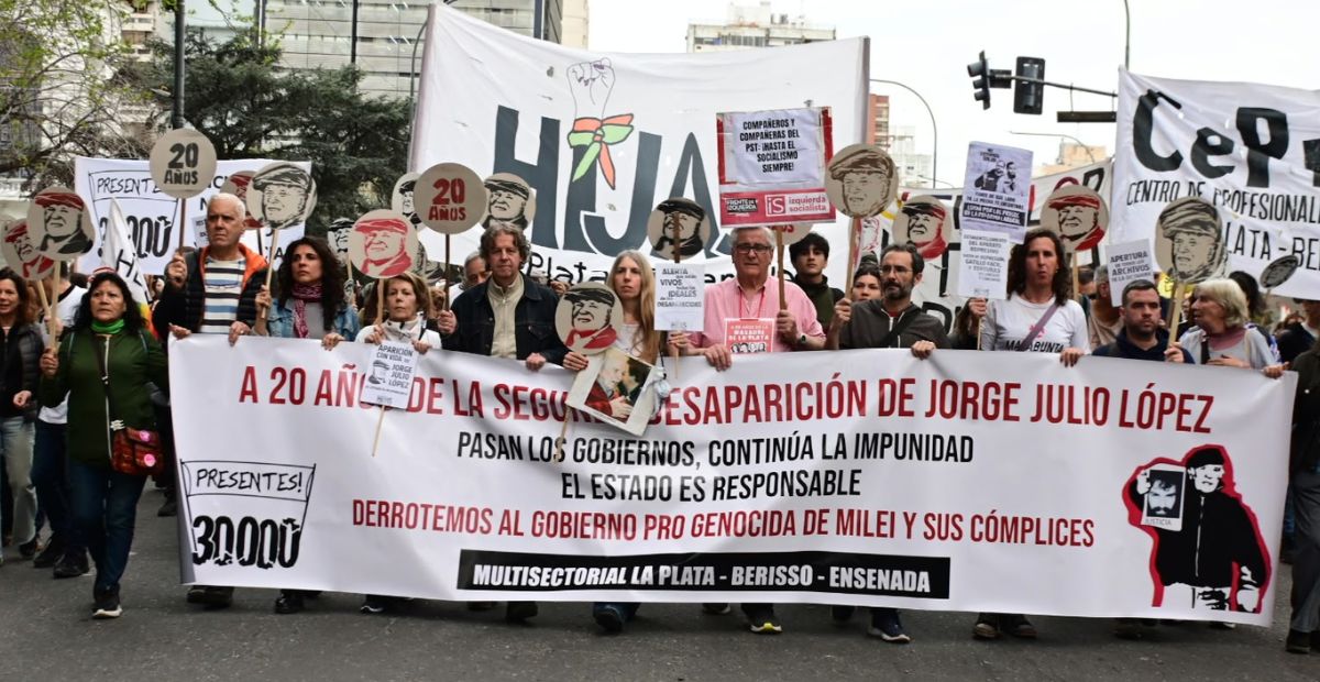La movilización en La Plata a 20 años de la desaparición de Jorge Julio López