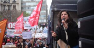 "Declaraciones de la diputada Cele Fierro tras la movilización a Tribunales contra el fallo de la Corte Suprema