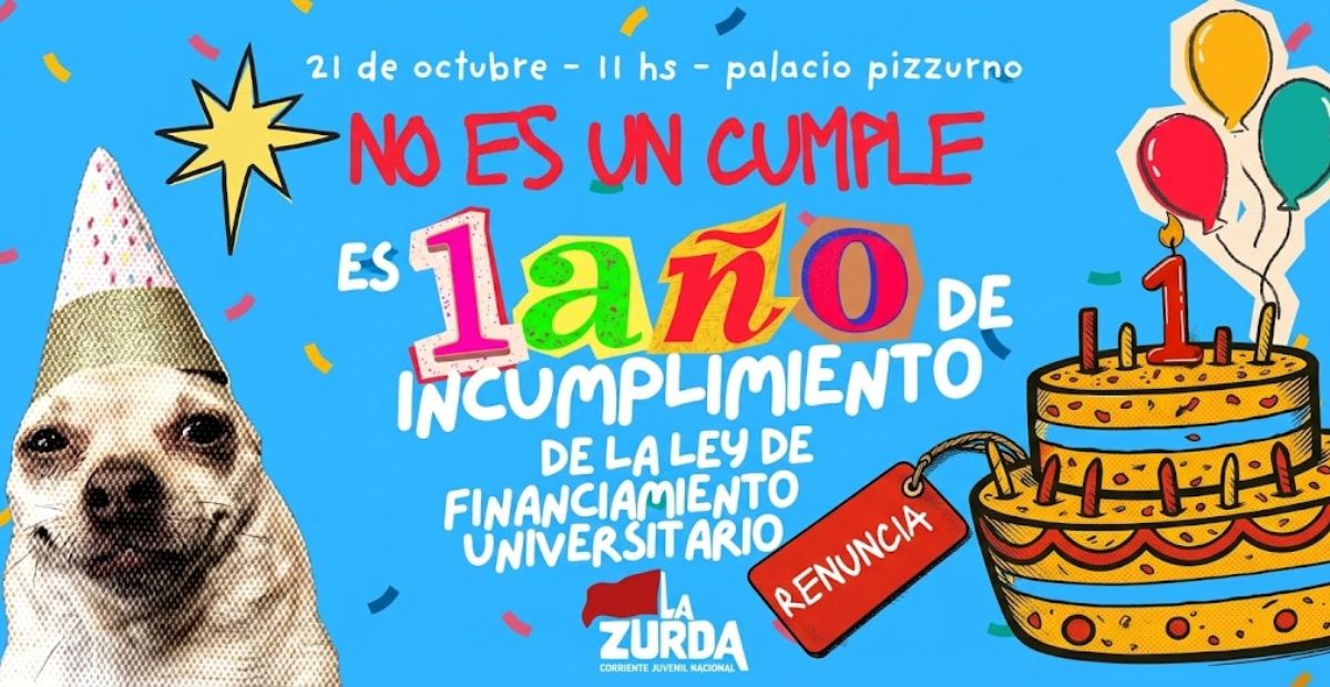 Estudiantes universitarios de La Zurda se movilizan al Palacio Pizzurno para exigir presupuesto