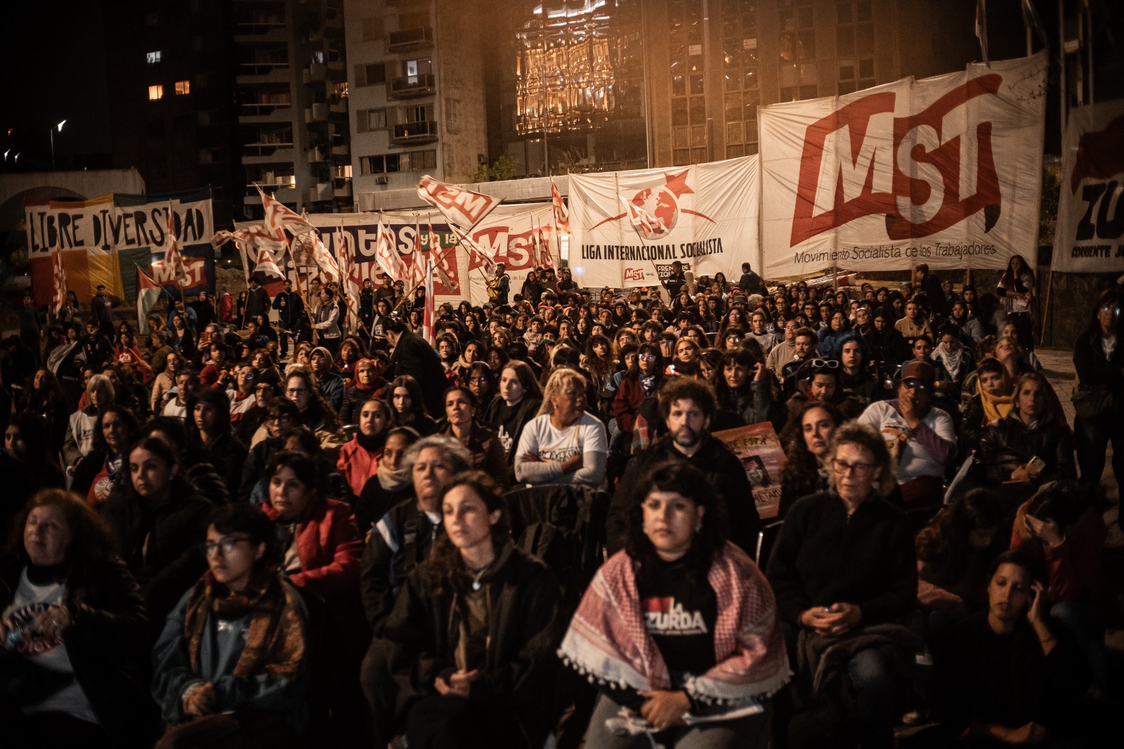 Acto de Juntas y a la Izquierda y el MST en Córdoba